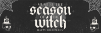 Rustic Halloween Greeting Twitter Header Design