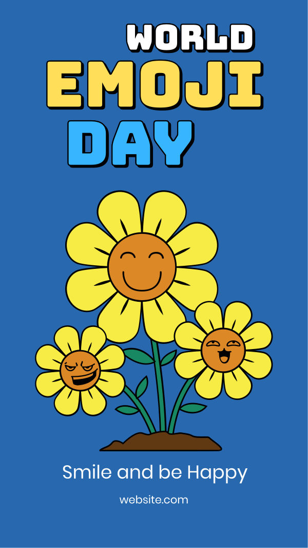 Sunflower Emoji Instagram Story Design Image Preview