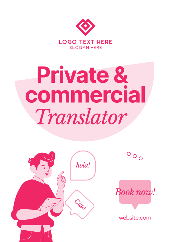 Translator for Hire Flyer Design