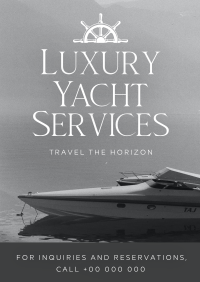 Luxury Yacht Services Flyer Design