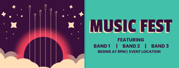 Music Fest Facebook Cover Design Image Preview