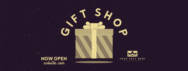 Retro Gift Shop Facebook Cover Design Image Preview