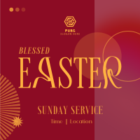 Easter Sunday Service Instagram Post Design
