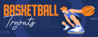 Basketball Tryouts Facebook Cover Design