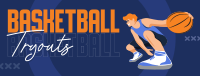 Basketball Tryouts Facebook Cover Image Preview