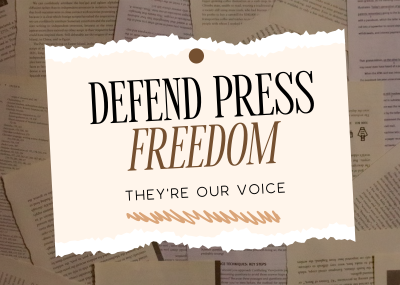 Defend Press Freedom Postcard Image Preview