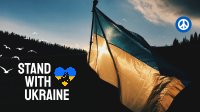Stand with Ukraine Zoom Background Design