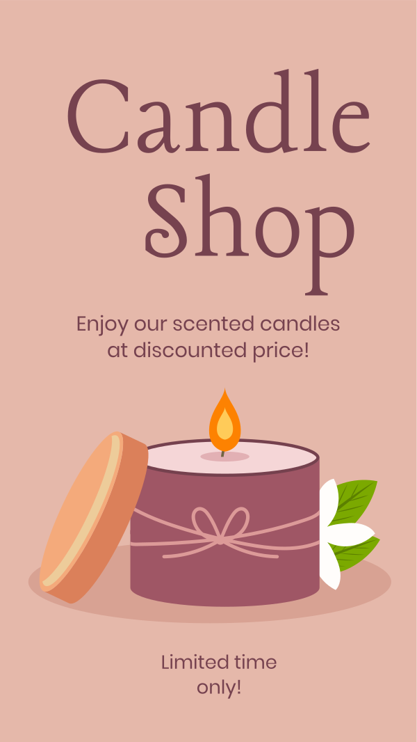 Candle Shop Promotion Instagram Story Design Image Preview