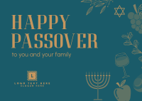 Happy Passover Postcard Design