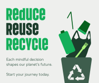 Reduce Reuse Recycle Waste Management Facebook post Image Preview