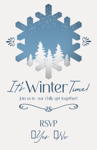 Classic Winter Greeting Invitation Preview