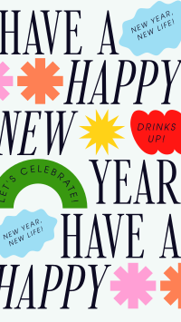 Quirky New Year Greeting Instagram reel Image Preview
