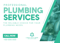 Expert Plumber Service Postcard Image Preview