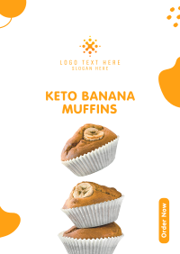 Keto Banana Muffins Flyer Design