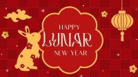 Lunar New Year Rabbit Facebook Event Cover Design