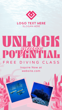 Free Diving Class Facebook Story Preview