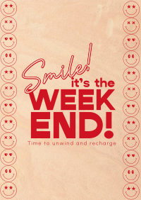 Smile Weekend Quote Poster Preview