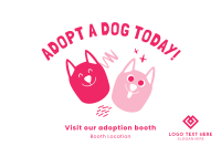 Adopt A Dog Today Postcard Design