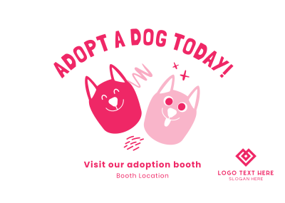 Adopt A Dog Today Postcard Image Preview