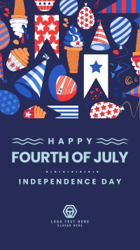 Fourth of July Party Facebook Story Design