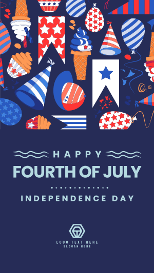 Fourth of July Party Facebook story Image Preview
