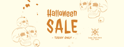 Halloween Skulls Sale Facebook cover Image Preview