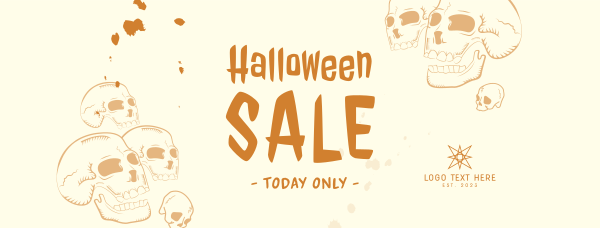Halloween Skulls Sale Facebook Cover Design Image Preview