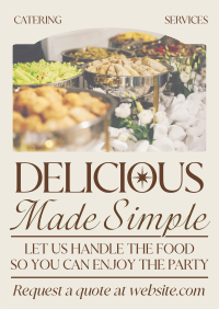 Elegant Food Catering Services Poster Design