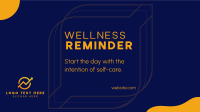 Wellness Self Reminder Facebook Event Cover Design