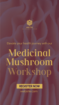 Minimal Medicinal Mushroom Workshop Facebook story Image Preview