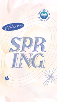 Floral Welcome Spring TikTok Video Design