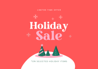 Holiday Countdown Sale Postcard Design