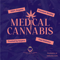 Trusted Medical Marijuana Instagram Post Design