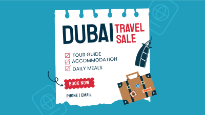 Dubai Travel Destination Facebook event cover Image Preview
