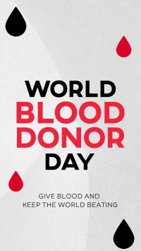 Minimalist Blood Donor Day TikTok Video Image Preview