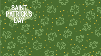 St. Patrick's Clovers Zoom Background Image Preview