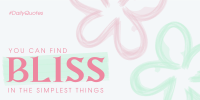 Floral Bliss Twitter Post Design