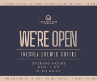 Trendy Open Coffee Shop Facebook post Image Preview