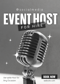 Hiring Event Host Poster Design