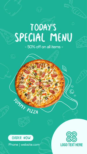 Today's Special Pizza Instagram story Image Preview