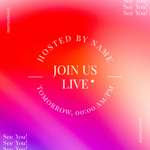Join Us Live Gradient Instagram post Image Preview