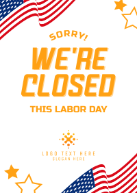 Labor Day Hours Poster Design