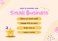 Support Small Business Postcard Design