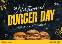 National Burger Day Postcard Image Preview