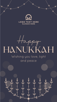 Festive Hanukkah Lights YouTube Short Design
