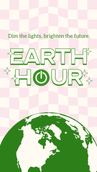 Earth Hour Retro TikTok video Image Preview