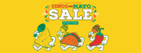 Cinco De Mayo Mascot Sale Facebook cover Image Preview