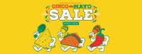 Cinco De Mayo Mascot Sale Facebook Cover Image Preview