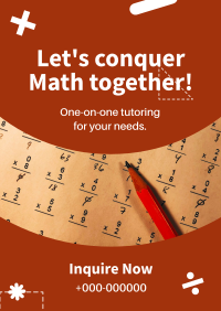 One-on-One Math Tutoring Poster Design