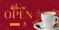 Cafe Opening Announcement Facebook Ad Design